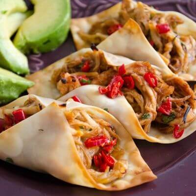Healthy Eating Tips Addiction Recovery - Wonton Chicken Tacos - Dunes