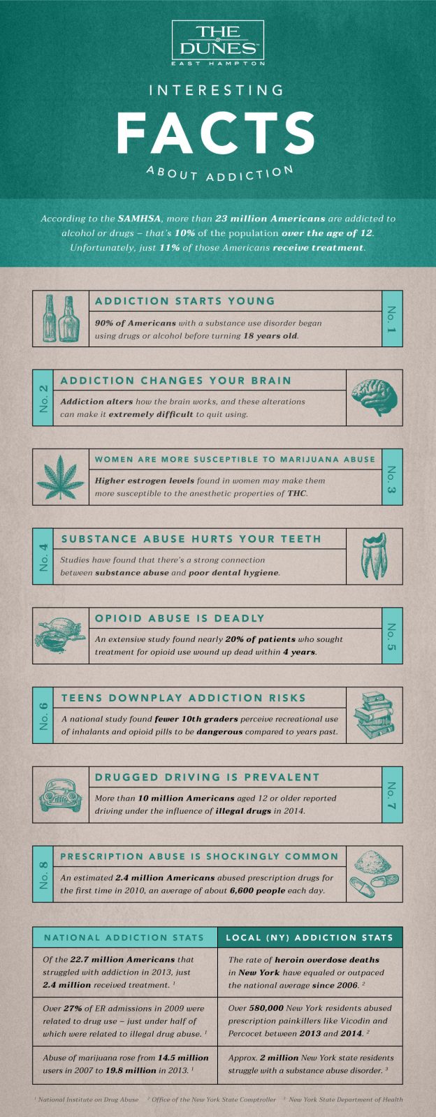 Facts About Addiction Infographic National and NY Addiction Statistics