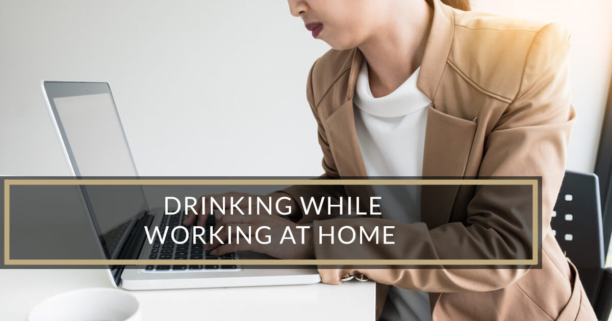 drinking at home office